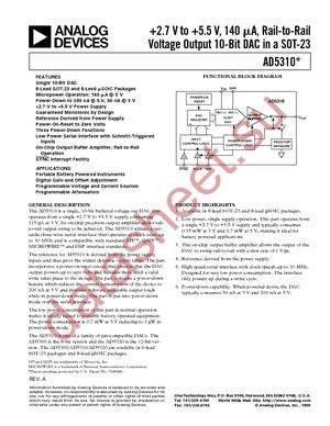 AD5310BRTZ-REEL datasheet  